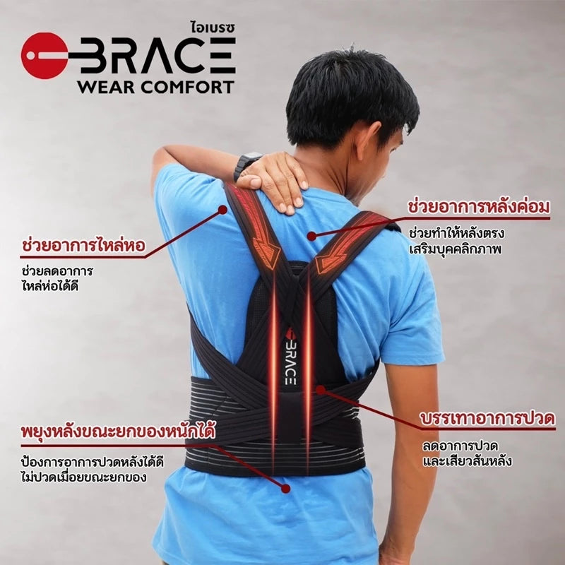 เสื้อพยุงหลัง  iBrace Posture Lock 🇺🇸 ไอเบรซ เข็มขัดพยุงหลัง หลังค่อม ไหลห่อ หลังตรง Back Support