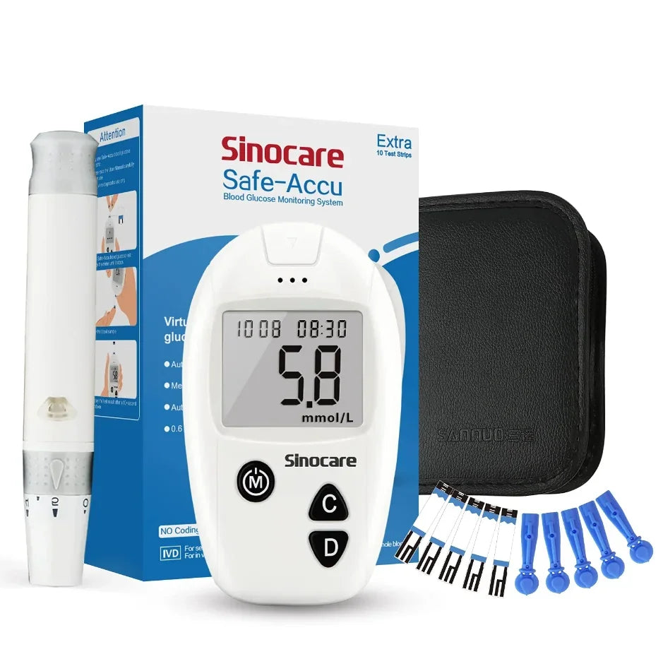 Sinocare เครื่องตรวจวัดระดับน้ำตาลในเลือด